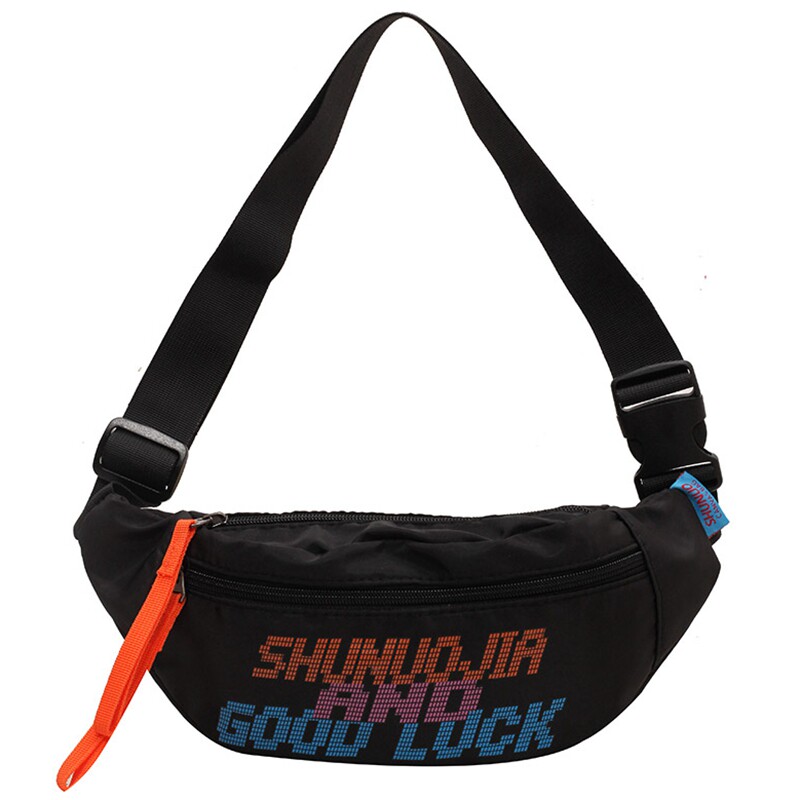 Casual canvas crossbody chest bag commuter shoulder waist bag