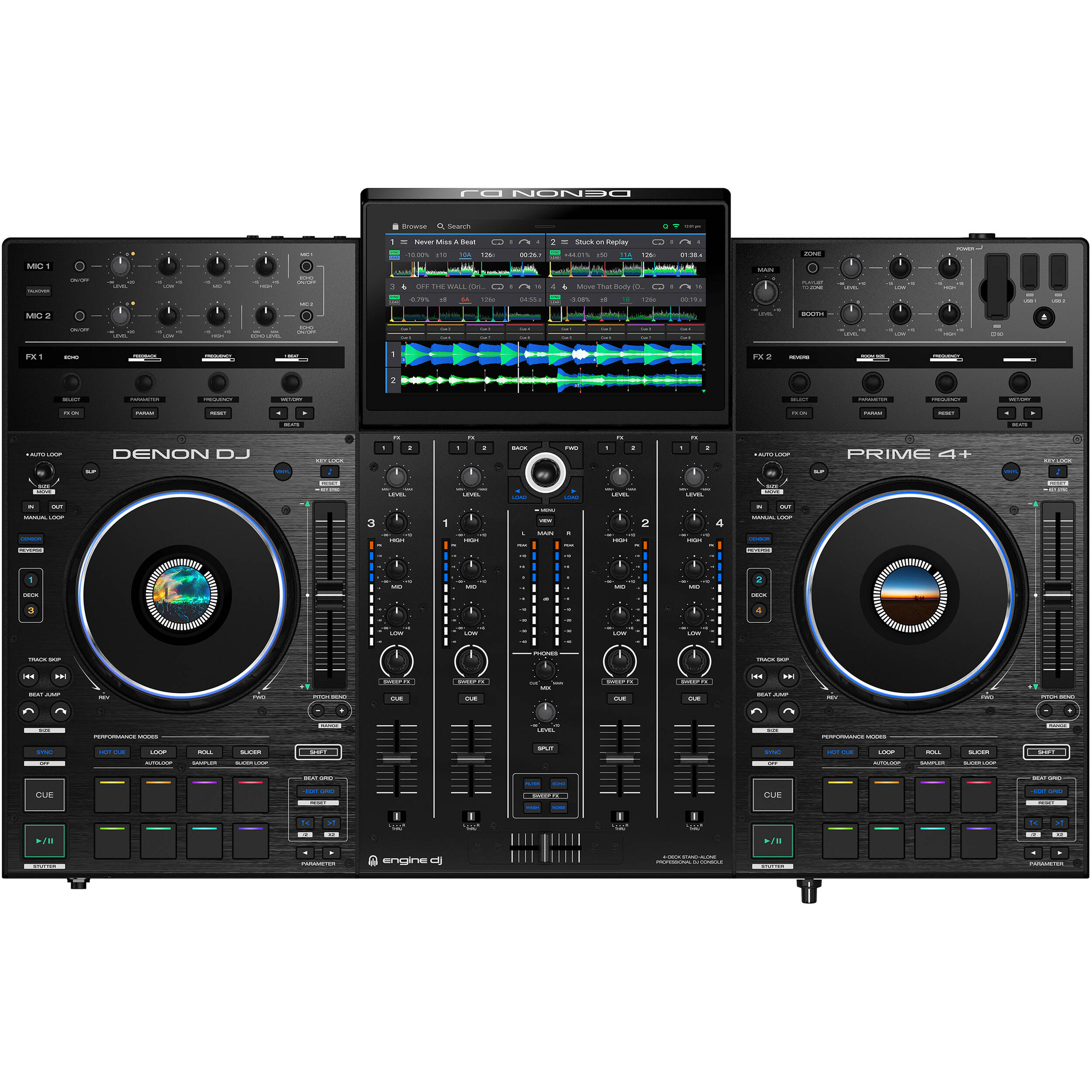 Denon/天龙Prime 4+ 四通道一体机DJ 双U盘打碟机 serato莱恩软件 - 图3