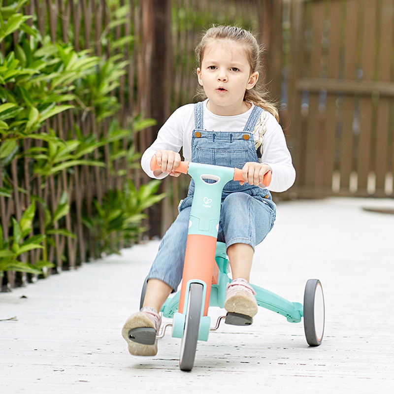 hape儿童三合一滑行脚踏婴儿平衡车 hape大番茄踏行车/滑行学步车