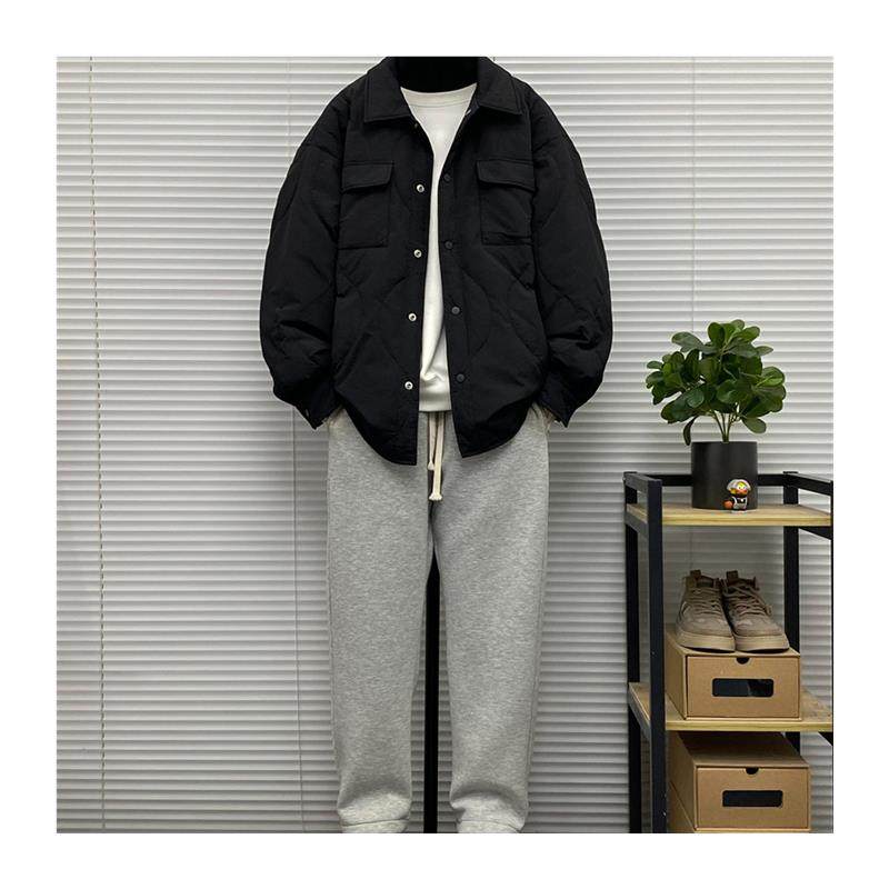 潮胖子2025冬季轻便羽绒装翻领衬衫轻薄款羽绒服男加肥加大码外套,淘宝优惠券,粉丝福利购,淘宝优惠卷