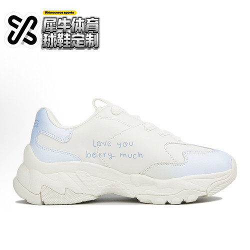 【定制球鞋】MLB Big Ball Chunky 月下山茶 蓝白 32SHC1011-50I - 图0
