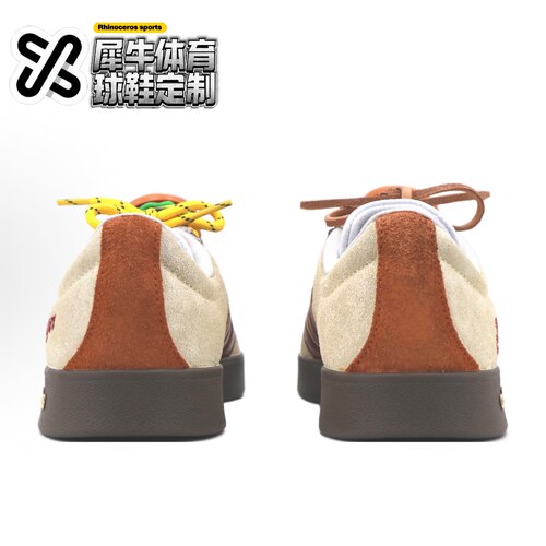 【定制球鞋】adidas neo VL Court 汉堡鞋 手绘 黄棕色 HQ1802 - 图3