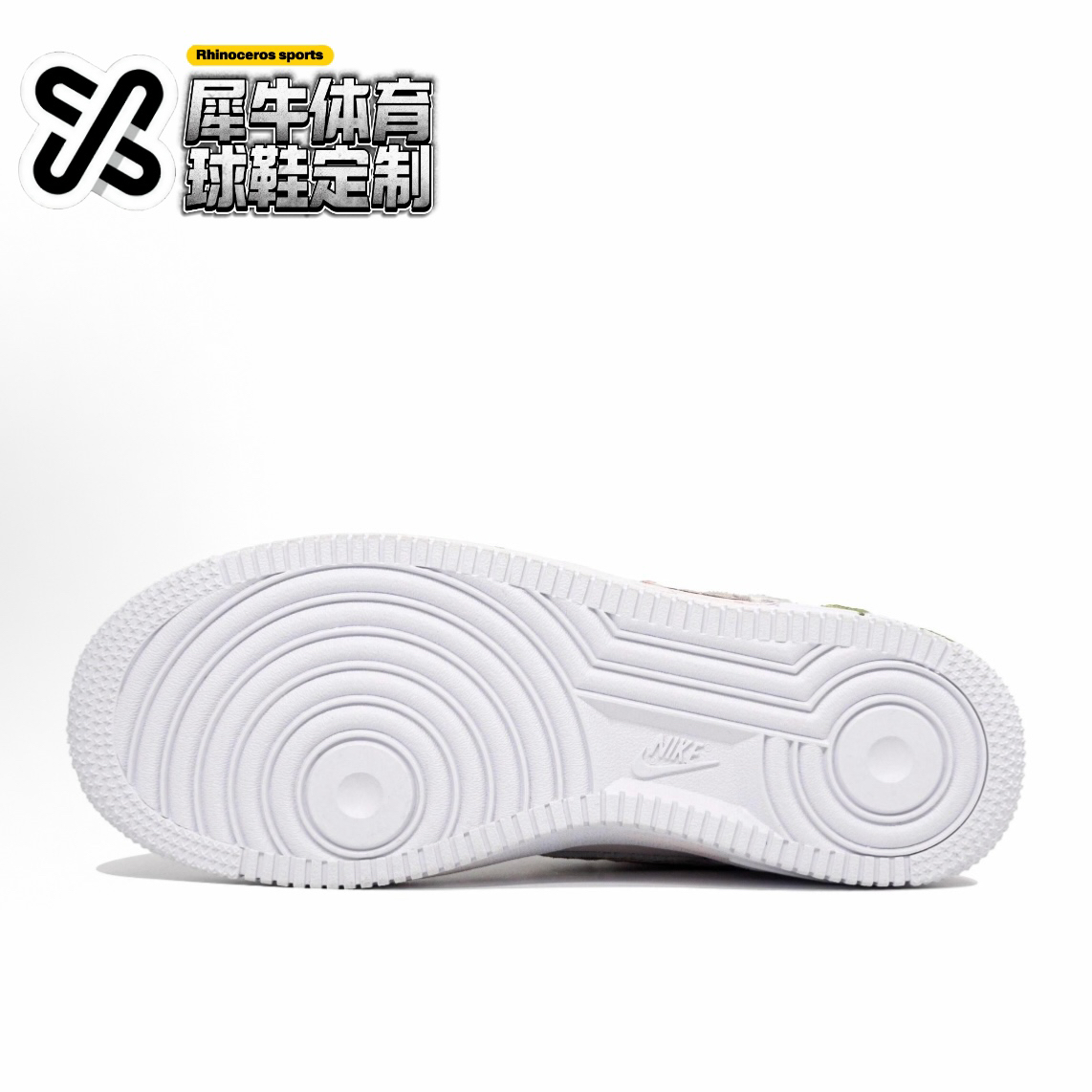 【定制球鞋】Nike Air Force 1春日 刺绣花朵贴布 粉红CW2288-111 - 图3