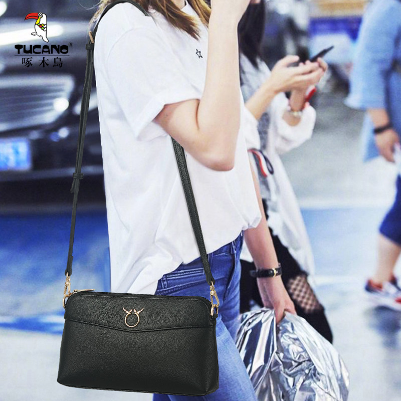 啄木鸟女士2020新款潮单肩斜挎小包 啄木鸟七好女士包袋