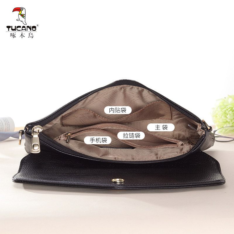 啄木鸟2020新款潮中年妈妈包斜挎包 啄木鸟七好女士包袋