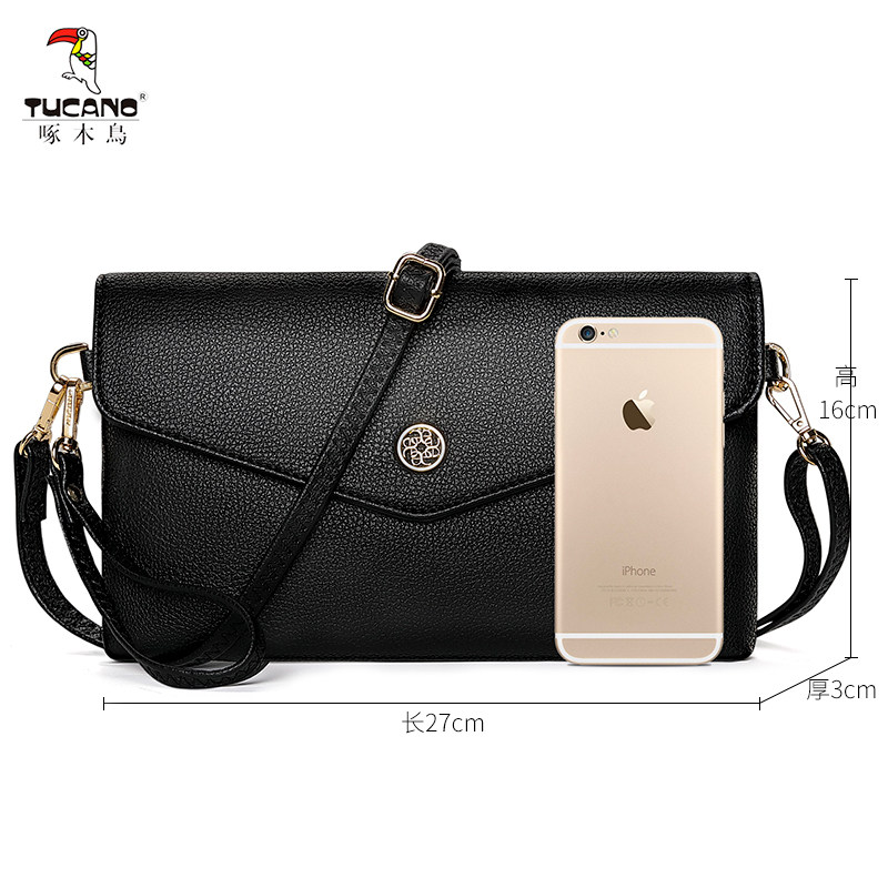 啄木鸟2020新款潮中年妈妈包斜挎包 啄木鸟七好女士包袋