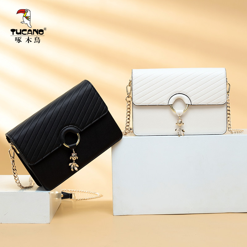 啄木鸟2020新款潮夏季单肩链条包 啄木鸟七好女士包袋