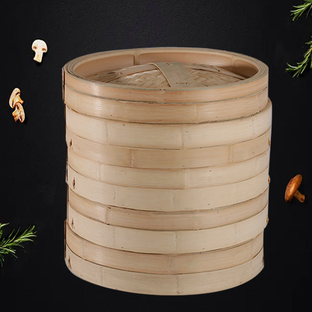 Kitchen steam oven with bamboo steamer for hotel use