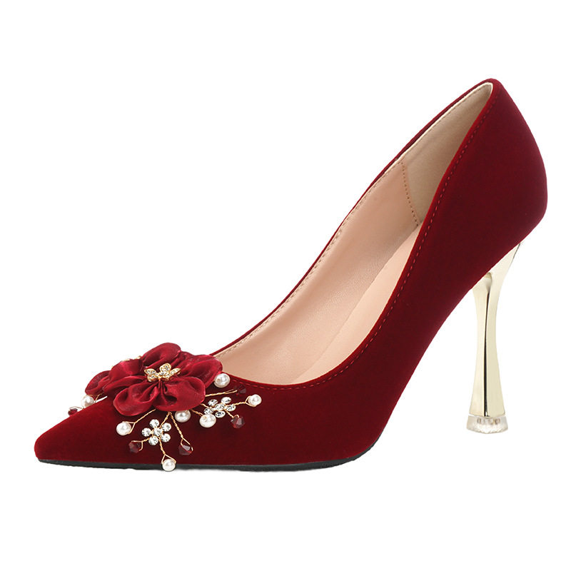 大码婚鞋红色秀禾敬酒服绒面2026年不累脚中式新娘鞋订婚高跟鞋,淘宝优惠券,粉丝福利购,淘宝优惠卷