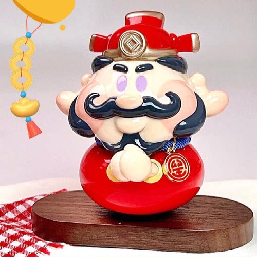 正版神回复行运圣杯盲盒财神不倒翁招财潮玩手办公仔车载摆件礼物 - 图3
