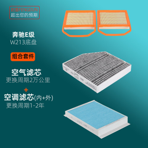 适配奔驰E级W213 E200 E260 E300 E350EL E300eL空气空调滤芯格网 - 图3