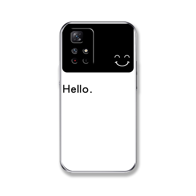 Hello表情适用红米note11手机壳简约note10pro新款Note11se全包tpro+电镀银十保护套防摔高级感男软硅胶外壳 - 图3