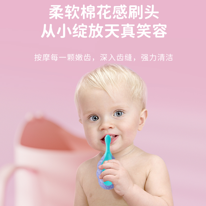 儿童乳牙刷2支装软毛1-2-3-5-6岁以上婴幼儿大胖手宝宝牙刷1岁半 - 图1