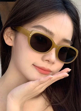 椭圆米钉太阳镜2025新款墨镜女士