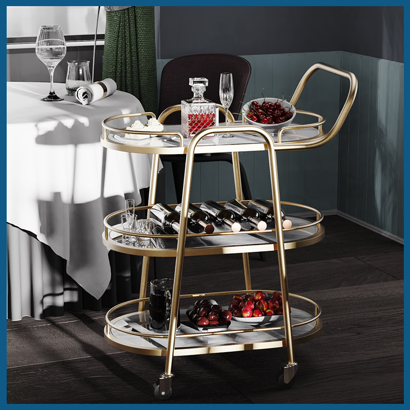 酒水车酒店餐车小推车家用餐车家用手推车商用移动茶水车餐厅客厅