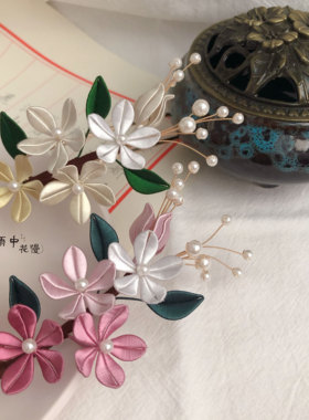 缠花发簪diy材料包汉服发饰原创