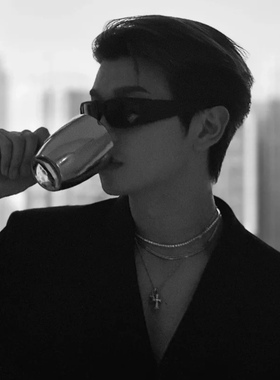 胜却人间无数赛博朋克未来感墨镜男士欧美Y2K街拍反光太阳眼镜潮