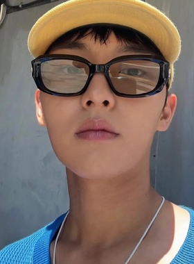 潮搭单品高级感未来风黑蓝墨镜凹凸边嘻哈时尚太阳眼镜小红书力荐