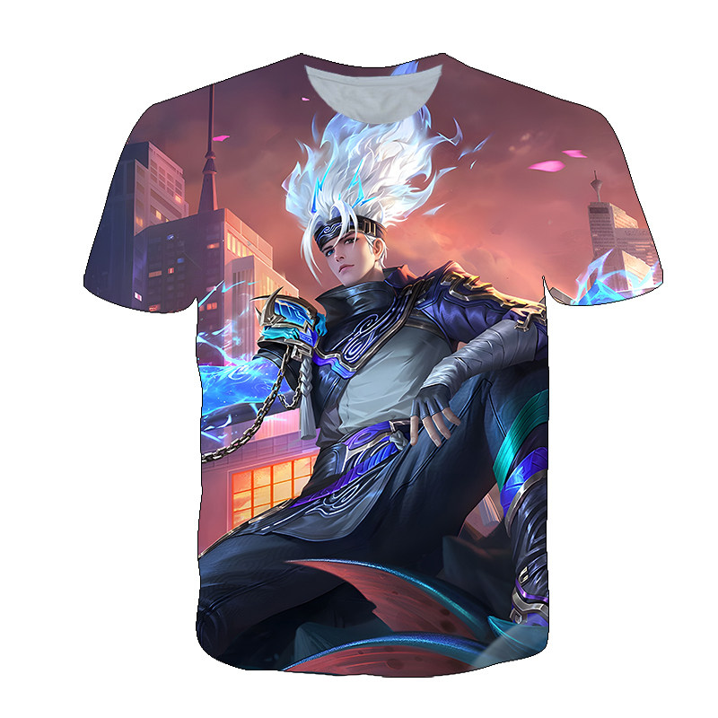 王者荣耀衣服2025新款王者荣耀短袖澜愿照九州拓T恤至尊宝李白韩信澜逍遥衣服