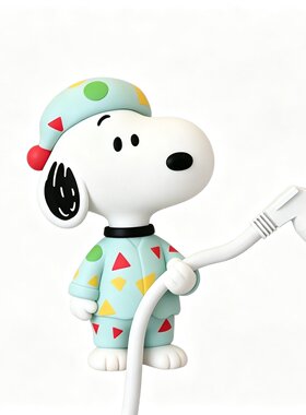 2026新款办公室墙壁装饰史努比小狗数据线电源线挂钩收纳卡通摆件