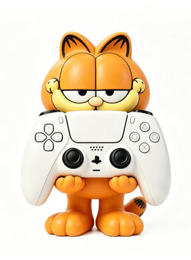 潮玩加菲猫手办周边游戏机手柄底座ps4动漫托架ps5握把置物架摆件