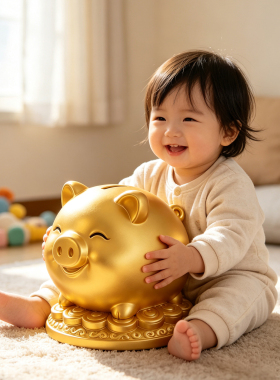 招财金猪大容量存钱罐摆件