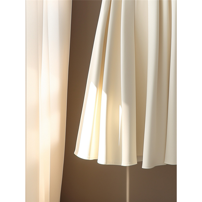今年流行爆款赫本风高腰伞裙小个子伯克利半裙奶白色a字半身裙夏 - 图3