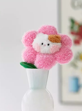 LINE FRIENDS布朗熊new minini flower花朵毛绒公仔挂件玩偶包挂