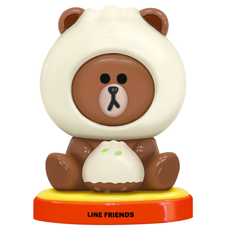 LINE FRIENDS中式糕点系列布朗熊盲盒公仔摆件随机抽玩偶手办限量 - 图3