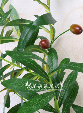 橄榄叶家居客厅盆景插花仿真植物