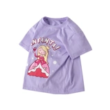 Летняя детская милая хлопковая футболка с коротким рукавом, подходит для подростков