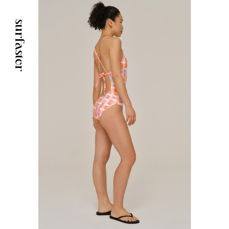 速浪|RS旗舰莱卡系列|RS09粉柚格|无胸垫|竞速泳衣游泳,淘宝优惠券,粉丝福利购,淘宝优惠卷