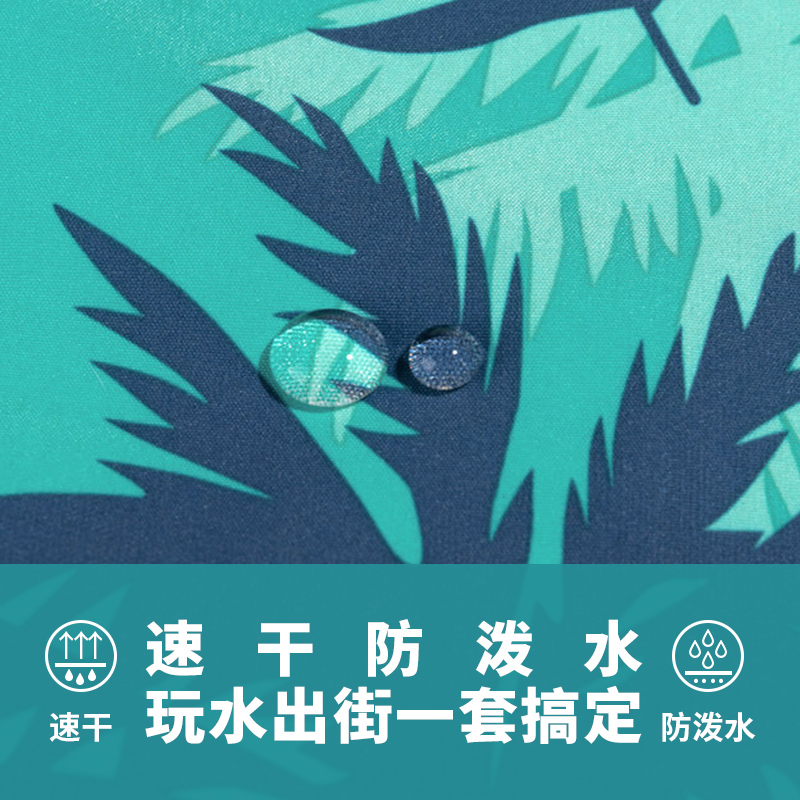 速浪沙滩裤男速干可下水防尴尬海边度假宽松温泉短裤泳裤夏季冲浪 - 图1