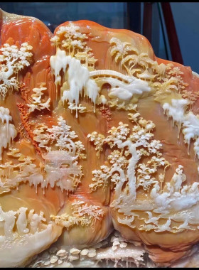 老挝田黄摆件山居办公室客厅超达