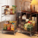 Snack storage rack multi-layer movable trolley