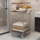Removable laundry basket trolley storage rack
