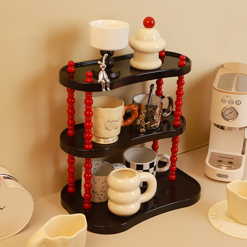 杯架子置物架高级感轻奢厨房台面马克杯展示架托盘桌面水杯收纳架 - 图2