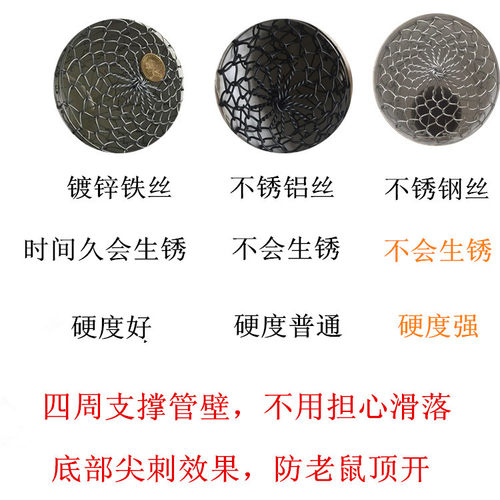 厨房管道防鼠网下水管排污网残渣过滤防堵洞口防鸟网罩不反水网罩 - 图0