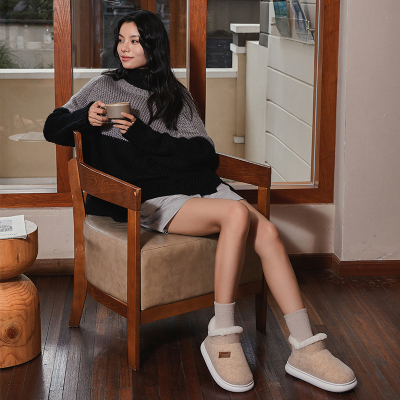 朴西贝果软底加绒棉拖鞋防寒棉鞋