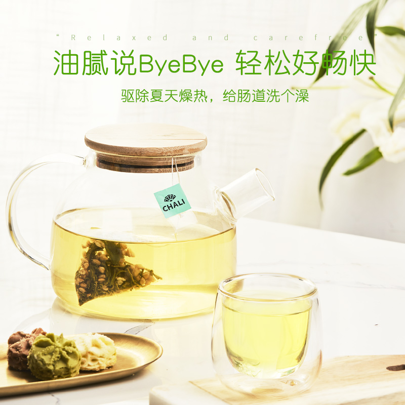 CHALI 荞麦绿茶苦荞麦茶袋泡茶荞麦绿茶组合花茶茶叶三角茶包 - 图1