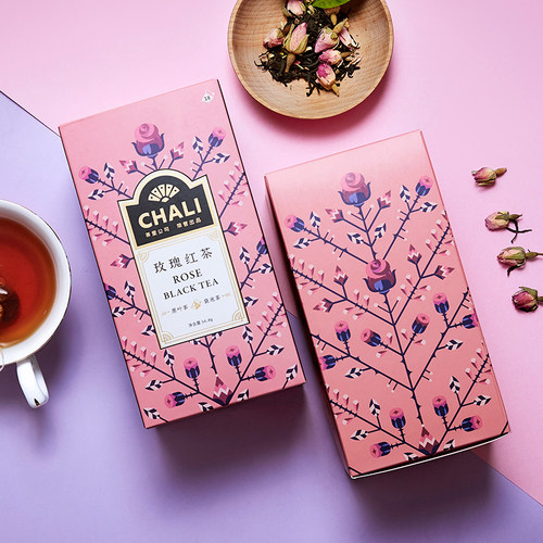 CHALI 玫瑰红茶花茶食品级重瓣红玫瑰花草茶叶茶里公司出品茶包 - 图1