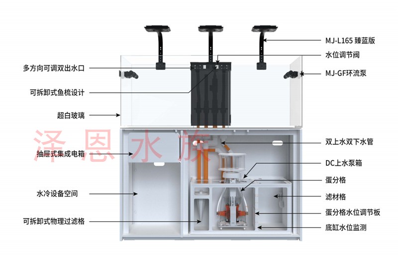新款迈光海水缸套缸静音wifi智能控制海水鱼缸珊瑚缸海缸水族箱 - 图3