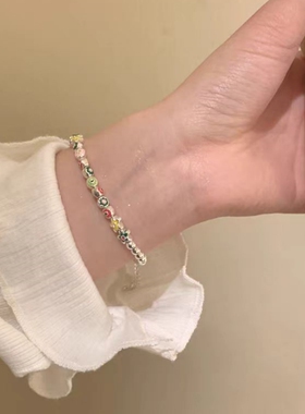 彩色冰淇淋花朵串珠手链ins手饰