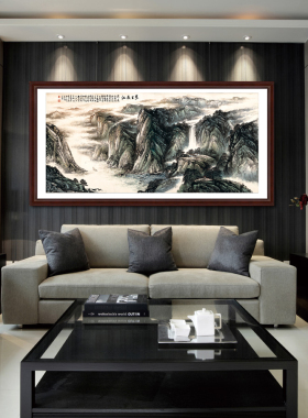 客厅中国画山水画风水画
