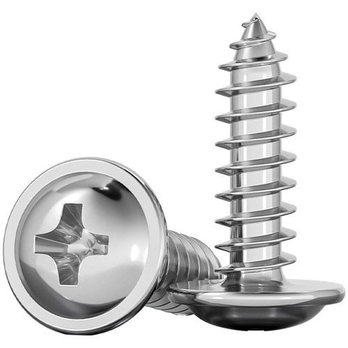 304不锈钢带垫十字圆头盘头自攻木螺丝钉 M1.4M2.3M2.6M3M3.5M4M5 - 图3