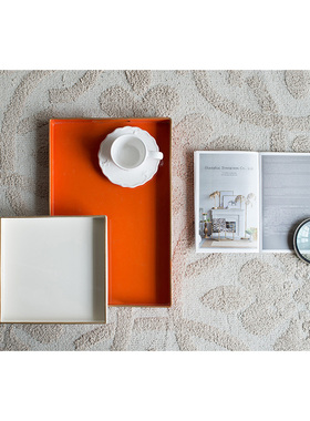 出口美国样板房摆件彩色托盘