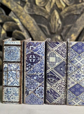 新中式青瓷书盒陈列假书收纳盒