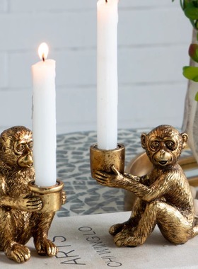 树脂金色动物系列桌面置物托盘