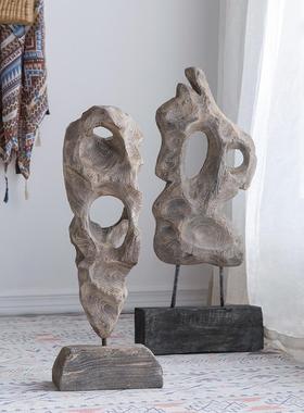 ABHOUSE出口美国北欧风实木雕刻