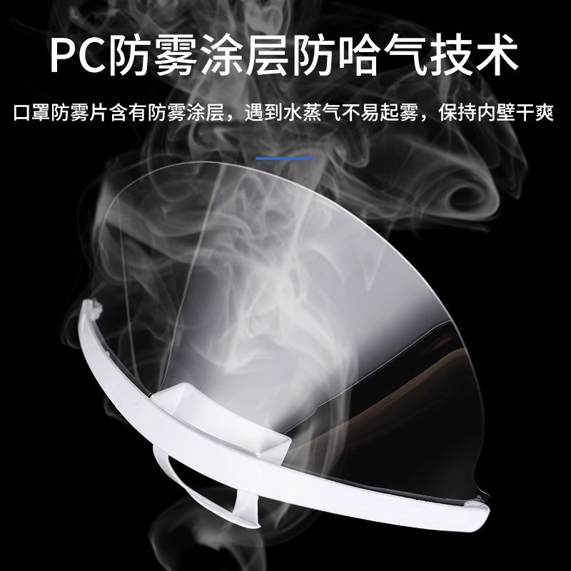 透明口罩餐饮专用厨师面罩食品塑料透气饭店厨房餐厅防口水一次性 - 图0